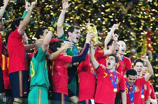 Fifa World Cup winners Spain team